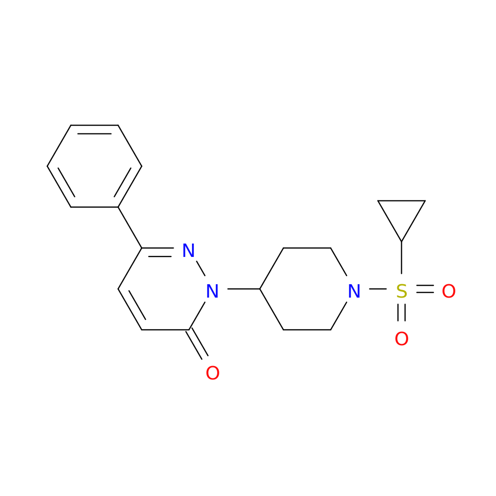 2-[1-(cyclopropanesulfonyl)piperidin-4-yl]-6-phenyl-2,3-dihydropyridazin-3-one