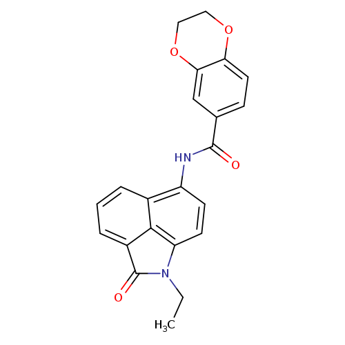 N-{2-ethyl-3-oxo-2-azatricyclo[6.3.1.0^{4,12}]dodeca-1(11),4,6,8(12),9-pentaen-9-yl}-2,3-dihydro-1,4-benzodioxine-6-carboxamide