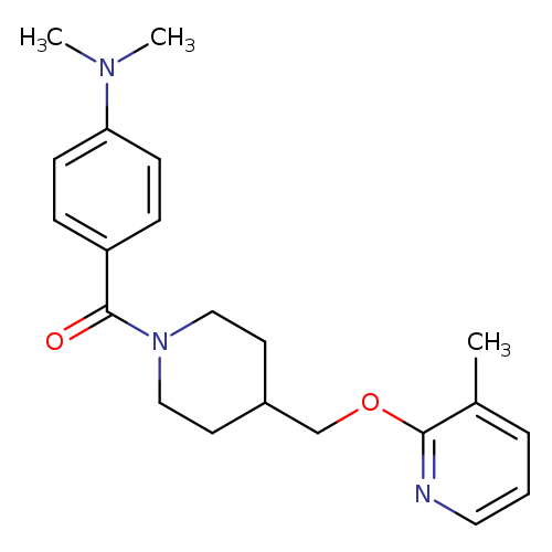 N,N-dimethyl-4-(4-{[(3-methylpyridin-2-yl)oxy]methyl}piperidine-1-carbonyl)aniline