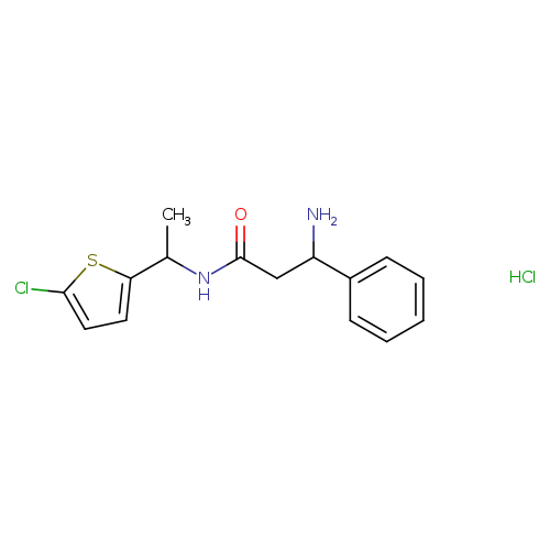 3-amino-N-[1-(5-chlorothiophen-2-yl)ethyl]-3-phenylpropanamide hydrochloride