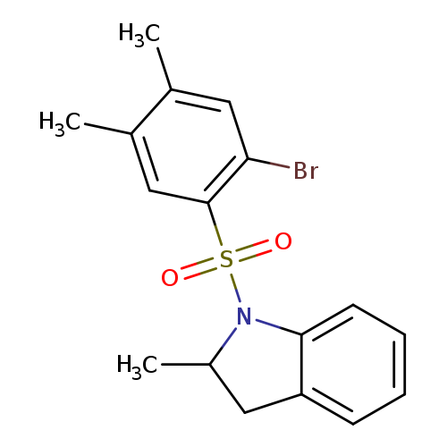 1-(2-bromo-4,5-dimethylbenzenesulfonyl)-2-methyl-2,3-dihydro-1H-indole