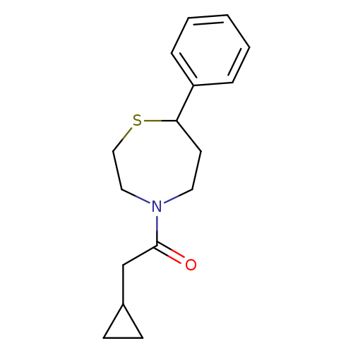2-cyclopropyl-1-(7-phenyl-1,4-thiazepan-4-yl)ethan-1-one