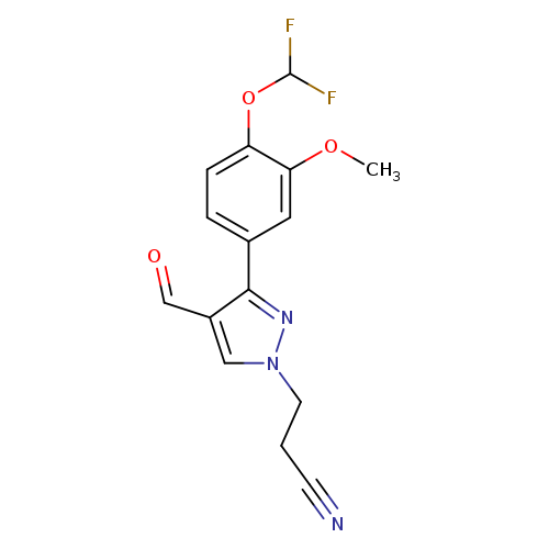 3-{3-[4-(difluoromethoxy)-3-methoxyphenyl]-4-formyl-1H-pyrazol-1-yl}propanenitrile