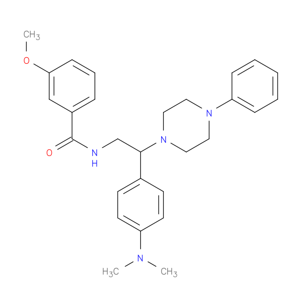 N-{2-[4-(dimethylamino)phenyl]-2-(4-phenylpiperazin-1-yl)ethyl}-3-methoxybenzamide