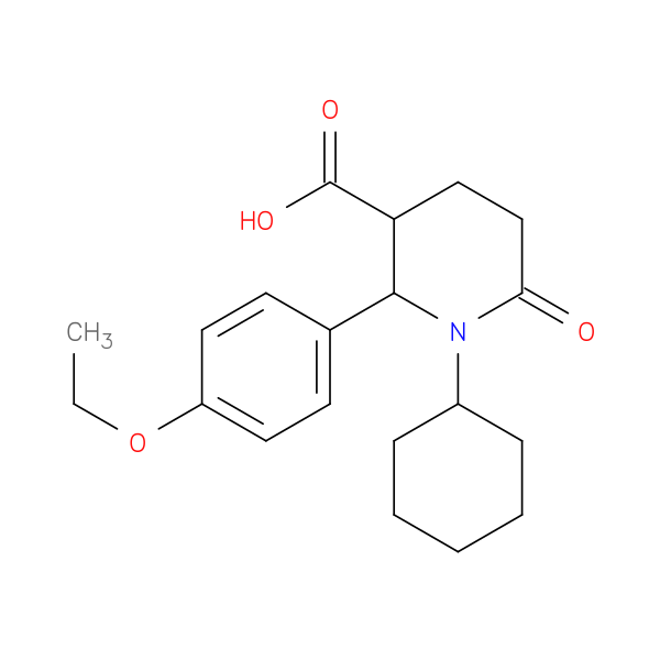 1-cyclohexyl-2-(4-ethoxyphenyl)-6-oxopiperidine-3-carboxylic acid