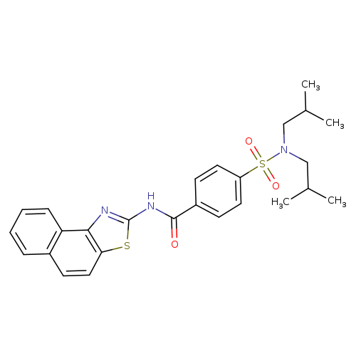4-[bis(2-methylpropyl)sulfamoyl]-N-{naphtho[1,2-d][1,3]thiazol-2-yl}benzamide
