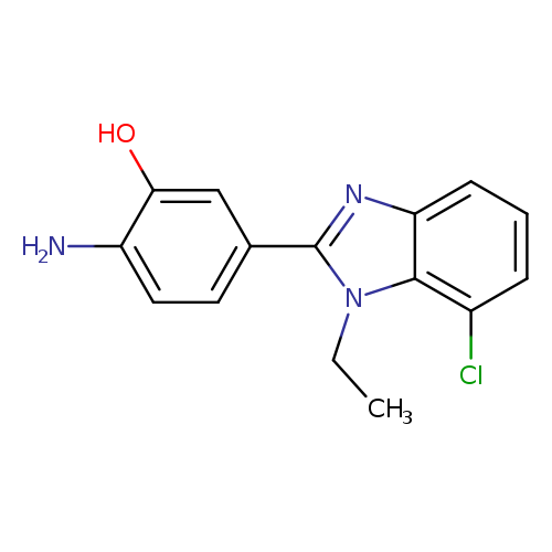 2-amino-5-(7-chloro-1-ethyl-1H-1,3-benzodiazol-2-yl)phenol