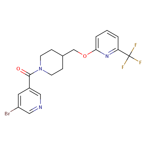 3-bromo-5-[4-({[6-(trifluoromethyl)pyridin-2-yl]oxy}methyl)piperidine-1-carbonyl]pyridine