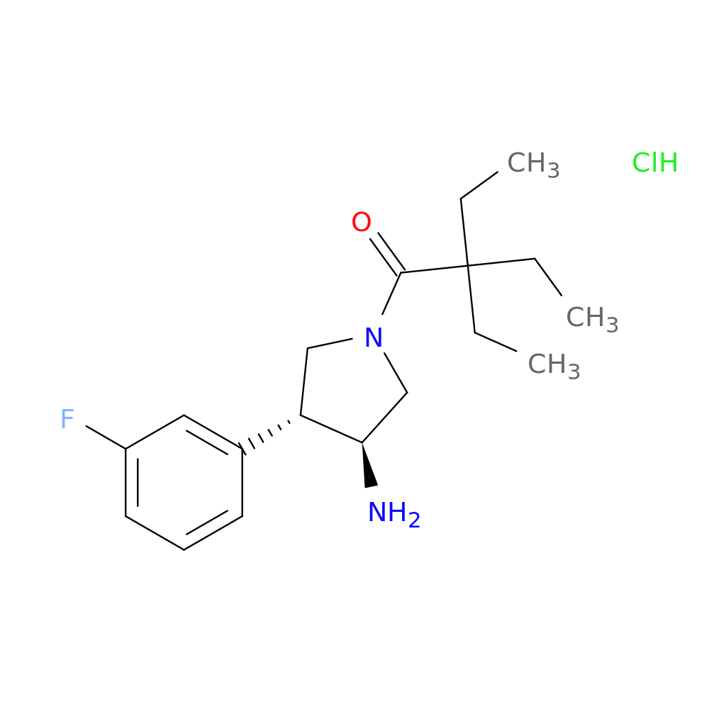 rac-1-[(3R,4S)-3-amino-4-(3-fluorophenyl)pyrrolidin-1-yl]-2,2-diethylbutan-1-one hydrochloride