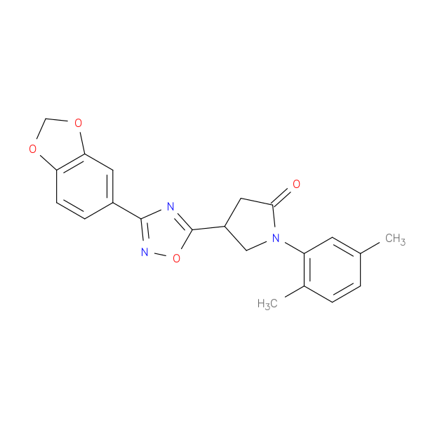 4-[3-(2H-1,3-benzodioxol-5-yl)-1,2,4-oxadiazol-5-yl]-1-(2,5-dimethylphenyl)pyrrolidin-2-one