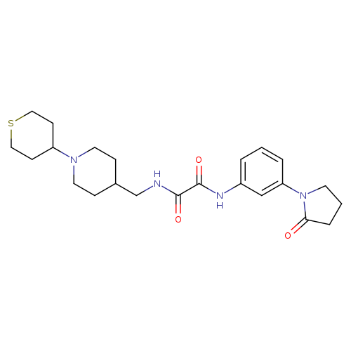 N'-[3-(2-oxopyrrolidin-1-yl)phenyl]-N-{[1-(thian-4-yl)piperidin-4-yl]methyl}ethanediamide