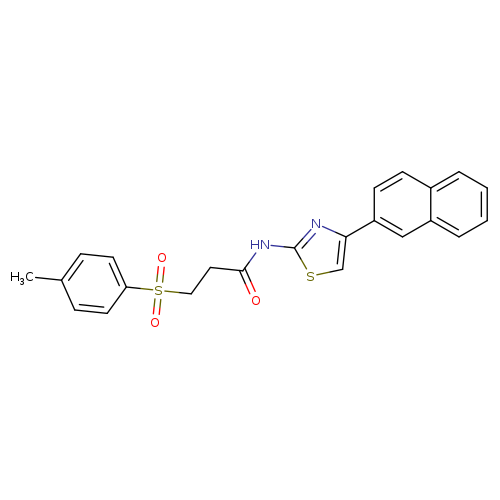 3-(4-methylbenzenesulfonyl)-N-[4-(naphthalen-2-yl)-1,3-thiazol-2-yl]propanamide