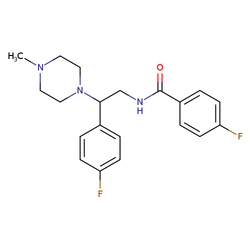 4-fluoro-N-[2-(4-fluorophenyl)-2-(4-methylpiperazin-1-yl)ethyl]benzamide