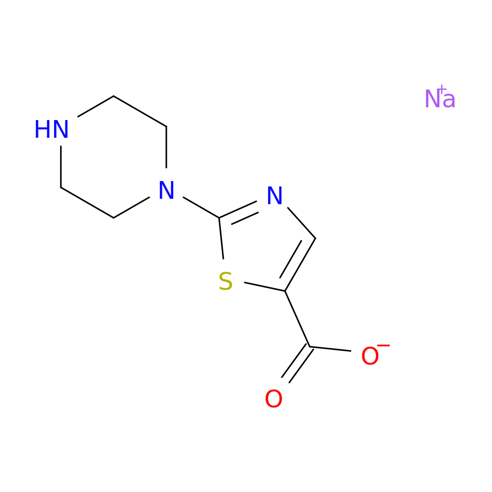 sodium 2-(piperazin-1-yl)-1,3-thiazole-5-carboxylate