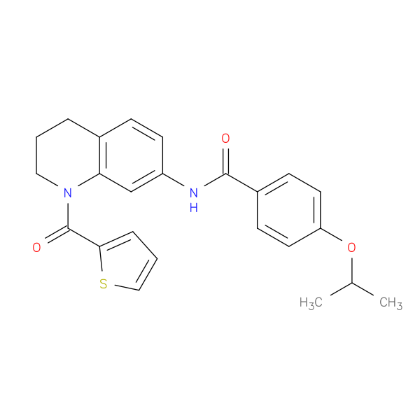 4-(propan-2-yloxy)-N-[1-(thiophene-2-carbonyl)-1,2,3,4-tetrahydroquinolin-7-yl]benzamide