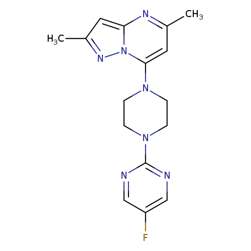 2-(4-{2,5-dimethylpyrazolo[1,5-a]pyrimidin-7-yl}piperazin-1-yl)-5-fluoropyrimidine