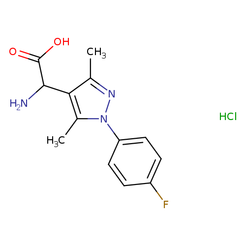 2-amino-2-[1-(4-fluorophenyl)-3,5-dimethyl-1H-pyrazol-4-yl]acetic acid hydrochloride