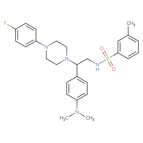 N-{2-[4-(dimethylamino)phenyl]-2-[4-(4-fluorophenyl)piperazin-1-yl]ethyl}-3-methylbenzene-1-sulfonamide