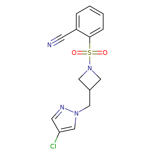 2-({3-[(4-chloro-1H-pyrazol-1-yl)methyl]azetidin-1-yl}sulfonyl)benzonitrile