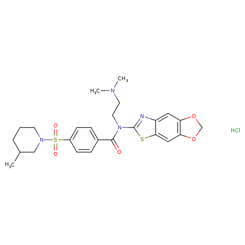 N-[2-(dimethylamino)ethyl]-N-{4,6-dioxa-10-thia-12-azatricyclo[7.3.0.0^{3,7}]dodeca-1(9),2,7,11-tetraen-11-yl}-4-[(3-methylpiperidin-1-yl)sulfonyl]benzamide hydrochloride