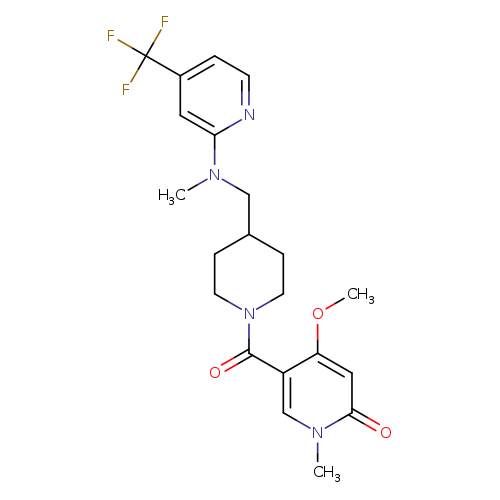 4-methoxy-1-methyl-5-[4-({methyl[4-(trifluoromethyl)pyridin-2-yl]amino}methyl)piperidine-1-carbonyl]-1,2-dihydropyridin-2-one
