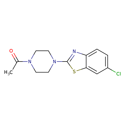 1-[4-(6-chloro-1,3-benzothiazol-2-yl)piperazino]ethan-1-one