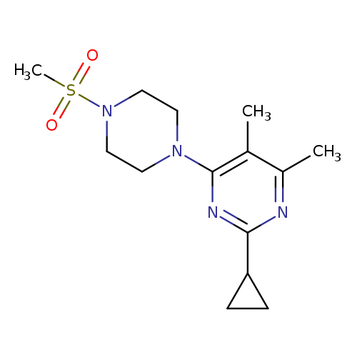 2-cyclopropyl-4-(4-methanesulfonylpiperazin-1-yl)-5,6-dimethylpyrimidine