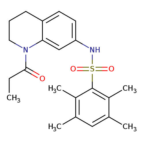2,3,5,6-tetramethyl-N-(1-propanoyl-1,2,3,4-tetrahydroquinolin-7-yl)benzene-1-sulfonamide
