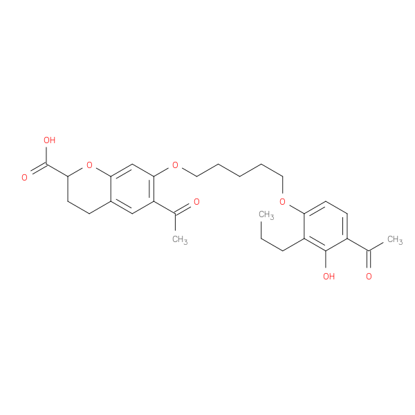 6-Acetyl-7-((5-(4-acetyl-3-hydroxy-2-propylphenoxy)pentyl)oxy)chromane-2-carboxylic acid