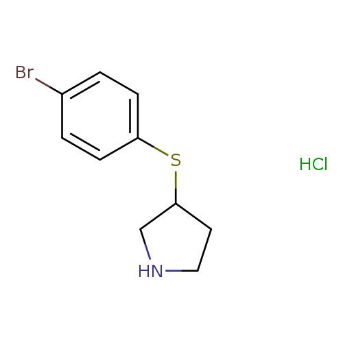 3-[(4-bromophenyl)sulfanyl]pyrrolidine hydrochloride