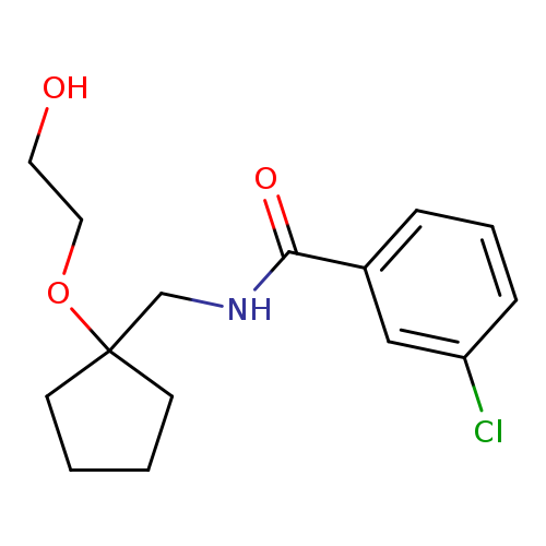 3-chloro-N-{[1-(2-hydroxyethoxy)cyclopentyl]methyl}benzamide