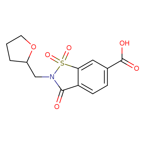 1,1,3-Trioxo-2-(oxolan-2-ylmethyl)-2,3-dihydro-1,2-benzothiazole-6-carboxylic acid