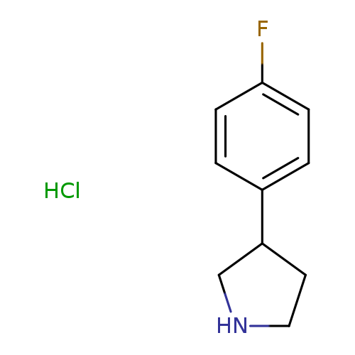 Pyrrolidine, 3-(4-fluorophenyl)-, hydrochloride (1