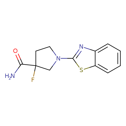 1-(1,3-benzothiazol-2-yl)-3-fluoropyrrolidine-3-carboxamide