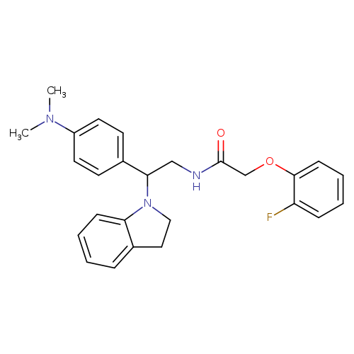 N-[2-(2,3-dihydro-1H-indol-1-yl)-2-[4-(dimethylamino)phenyl]ethyl]-2-(2-fluorophenoxy)acetamide