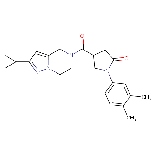 4-{2-cyclopropyl-4H,5H,6H,7H-pyrazolo[1,5-a]pyrazine-5-carbonyl}-1-(3,4-dimethylphenyl)pyrrolidin-2-one