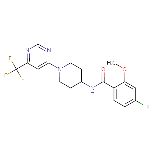 4-chloro-2-methoxy-N-{1-[6-(trifluoromethyl)pyrimidin-4-yl]piperidin-4-yl}benzamide