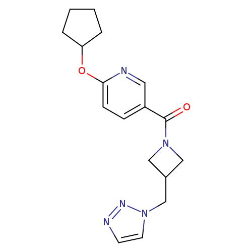 2-(cyclopentyloxy)-5-{3-[(1H-1,2,3-triazol-1-yl)methyl]azetidine-1-carbonyl}pyridine