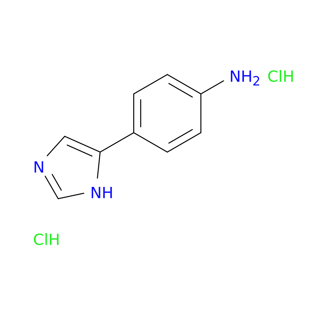 Benzenamine, 4-(1H-imidazol-5-yl)-, hydrochloride (1:2)
