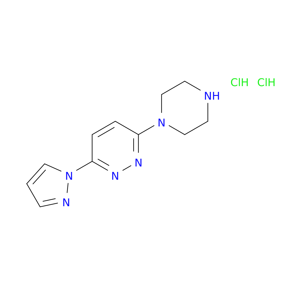 3-(piperazin-1-yl)-6-(1H-pyrazol-1-yl)pyridazine dihydrochloride