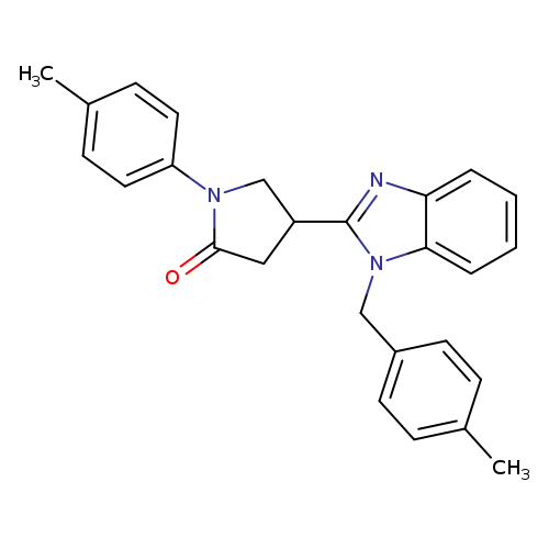 1-(4-methylphenyl)-4-{1-[(4-methylphenyl)methyl]-1H-1,3-benzodiazol-2-yl}pyrrolidin-2-one