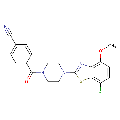4-[4-(7-chloro-4-methoxy-1,3-benzothiazol-2-yl)piperazine-1-carbonyl]benzonitrile
