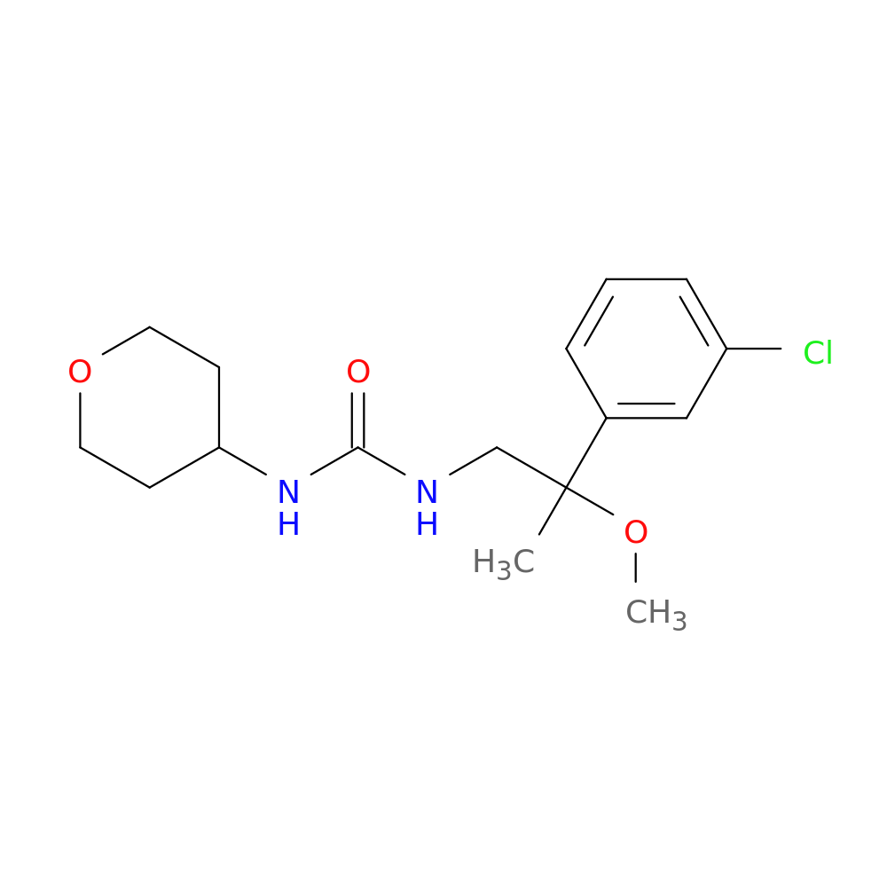 3-[2-(3-chlorophenyl)-2-methoxypropyl]-1-(oxan-4-yl)urea