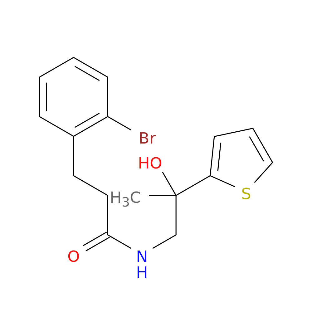 3-(2-bromophenyl)-N-[2-hydroxy-2-(thiophen-2-yl)propyl]propanamide