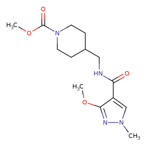 methyl 4-{[(3-methoxy-1-methyl-1H-pyrazol-4-yl)formamido]methyl}piperidine-1-carboxylate