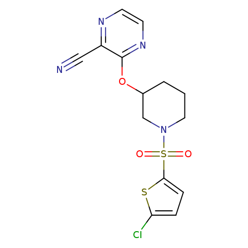 3-({1-[(5-chlorothiophen-2-yl)sulfonyl]piperidin-3-yl}oxy)pyrazine-2-carbonitrile