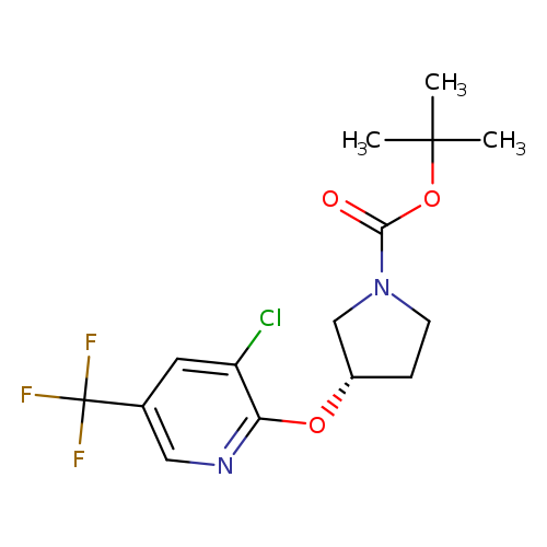 1-Pyrrolidinecarboxylic acid, 3-[[3-chloro-5-(trifluoromethyl)-2-pyridinyl]oxy]-, 1,1-dimethylethyl ester, (3S)-