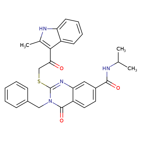 3-benzyl-2-{[2-(2-methyl-1H-indol-3-yl)-2-oxoethyl]sulfanyl}-4-oxo-N-(propan-2-yl)-3,4-dihydroquinazoline-7-carboxamide