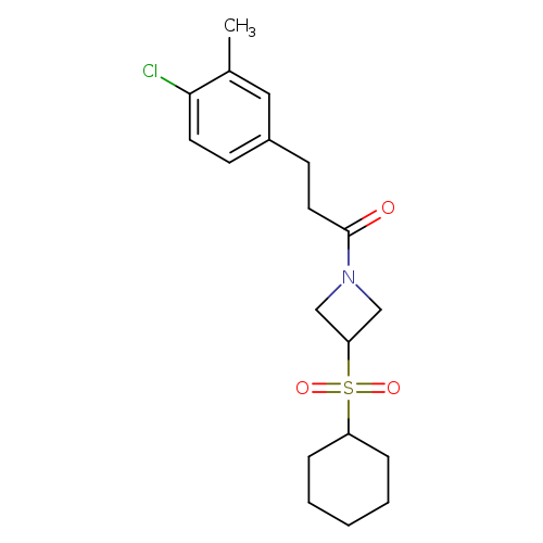 3-(4-chloro-3-methylphenyl)-1-[3-(cyclohexanesulfonyl)azetidin-1-yl]propan-1-one