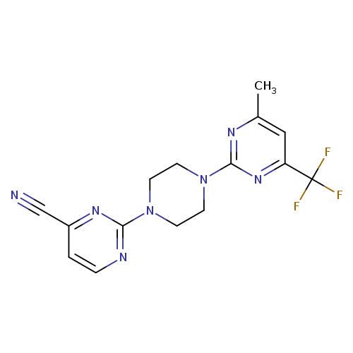 2-{4-[4-methyl-6-(trifluoromethyl)pyrimidin-2-yl]piperazin-1-yl}pyrimidine-4-carbonitrile